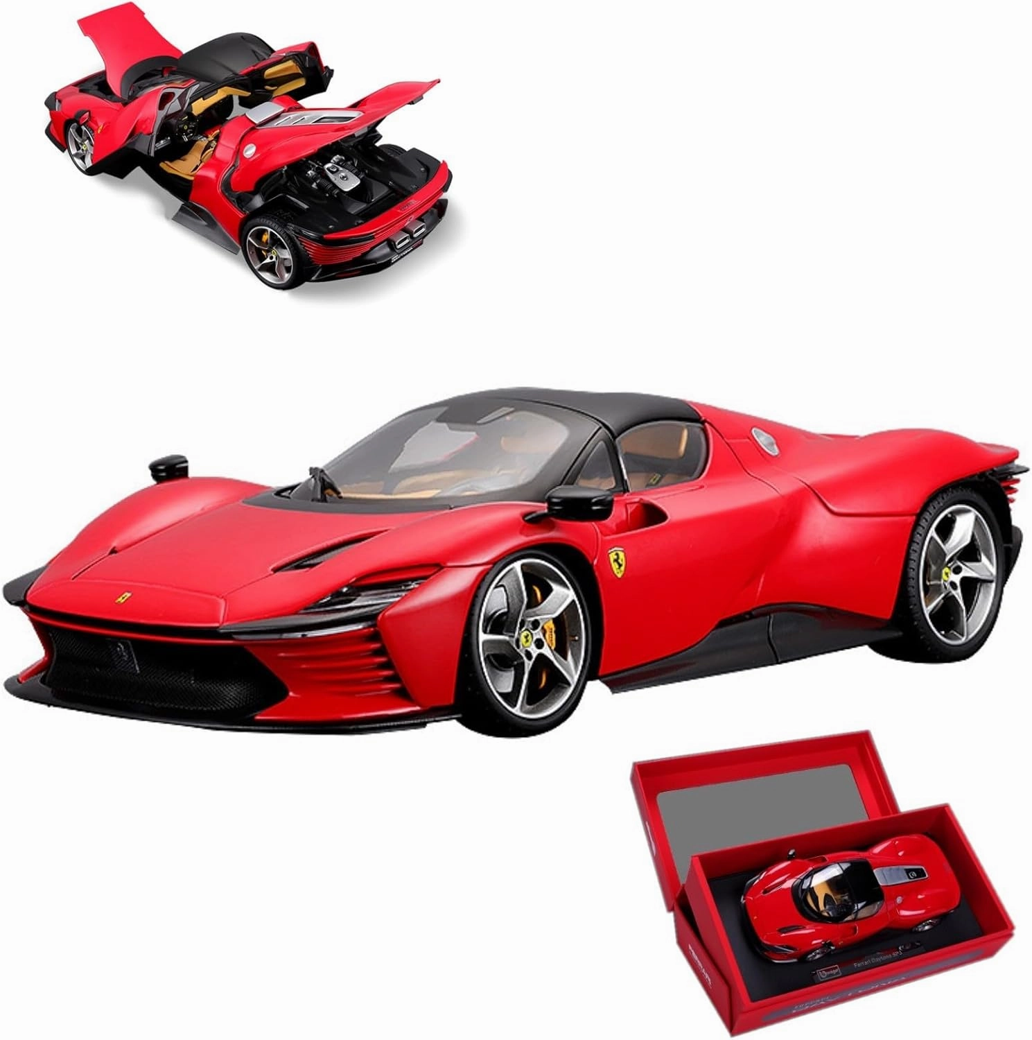 1/18 SP3 Supercars Model Car for Ferrari DaytonaSP3 Alloy Diecast Cars Model Display Box Version Collection