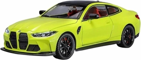 1 24 for BMW M4 IM Supercar Alloy Muscle Car Enthusiasts Model Sound and Light Pull Back Collectibles Birthday Gift Simulation Vehicle Playset(Yellow)