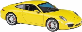 1 24 for Porsche 911 Carrera S Alloy Sports Car Model Diecast Metal Toy Racing Car Model Simulation Collections Simulation Vehicle Playset(Yellow)