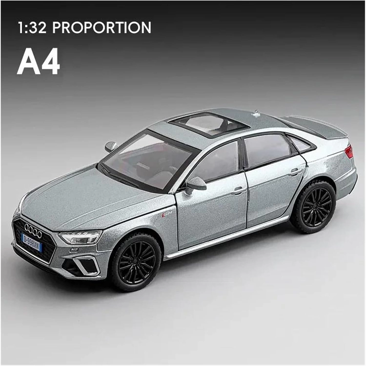 1 32 for Audi A4 Alloy Model Car Toy Diecasts Metal Casting Car Enthusiasts Collectibles Vehicle Gift Classic Cars Collectible(White)