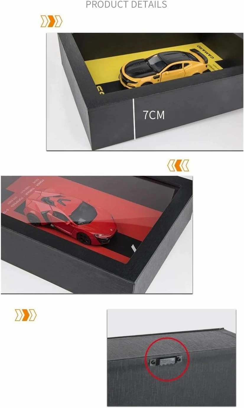 1 32 for Photo Frame Version Alloy Metal Sports Car Model Simulation 3D Racing Car Hanging Painting Decoration Simulation Vehicle Playset(Red)