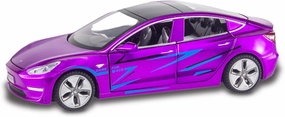 1/32 Scale Diecast Car Model, Pull Back Vehicles Toy Car with Sound and Light, Zinc Alloy Toy Car for Collectors & Boys or Girls 3  Years Old (Model 3 -Purple)