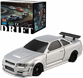 1/43 RC Drift Car Mini RC Car, 2.4G Remote Control Sports Car Remote Control Drift Car for Adults RC Racing Car, RC Electric Car with Lights 4WD RC Vehicle Gifts -RTR, Type 4