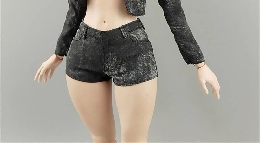 1/6 Scale Female,Doll Figure Clothes High Waisted Shorts Costume for 12" Female Soldier Action Figure Doll(Black)