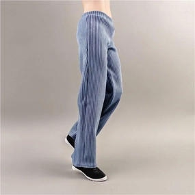 1/6 Scale Female,Figure Doll Clothes Casual Pants Knit Trousers Costume for 12" Female Soldier Action Figure Doll(Blue)