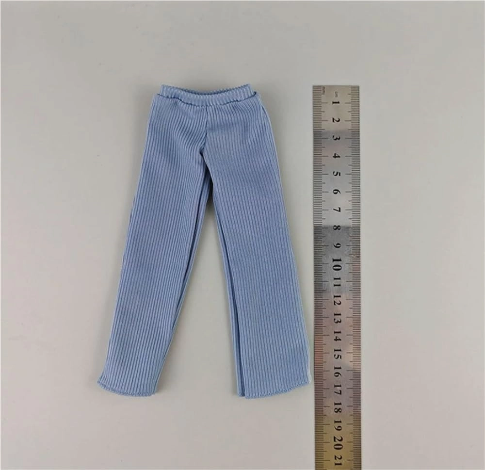 1/6 Scale Female,Figure Doll Clothes Casual Pants Knit Trousers Costume for 12" Female Soldier Action Figure Doll(Blue)