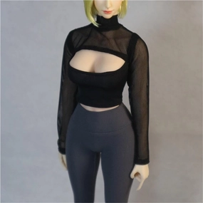 1/6 Scale Female,Figure Doll Clothes High Neck Mesh Shirt Costume for 12" Female Soldier Action Figure Doll