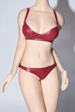 1/6 Scale Female Soldier Model Figure Doll Clothes Leather Underwear Underpants Accessories for 12 Inch Movable Doll Action Figure Miniatures Doll(Red)