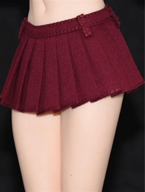 1/6 Scale Female Soldier Model Figure Doll Clothes Short Skirt for 12 Inch Movable Doll Action Figure，Doll Miniatures Accessories Doll(Red)