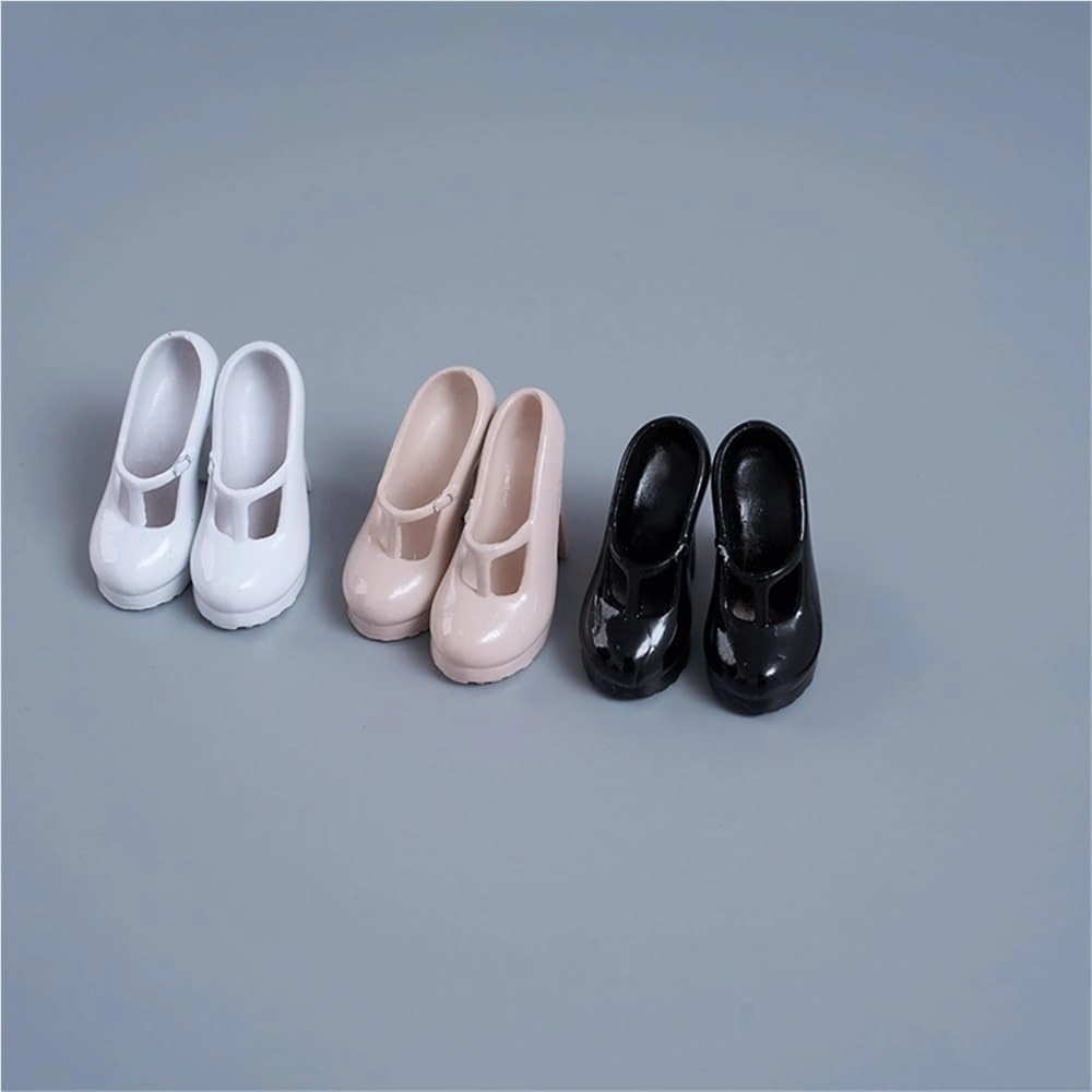 1/6 Scale Female Soldier Model Figure Doll Shoes High Heels Casual Heel Shoes for 12 Inch Movable Doll Action Figure Accessories Doll(Beige)