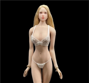 1/6 Scale Female Soldier Model Figure Lace Underwear Underpants Cloth for 12" Action Figure Doll Clothes Doll(White)