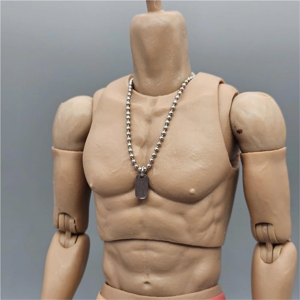 1/6 Scale Male Soldier Model Figure Doll Stainless Steel Pendant Necklace for 12 Inch Movable Action Figure Doll Toy Miniatures Accessories Doll