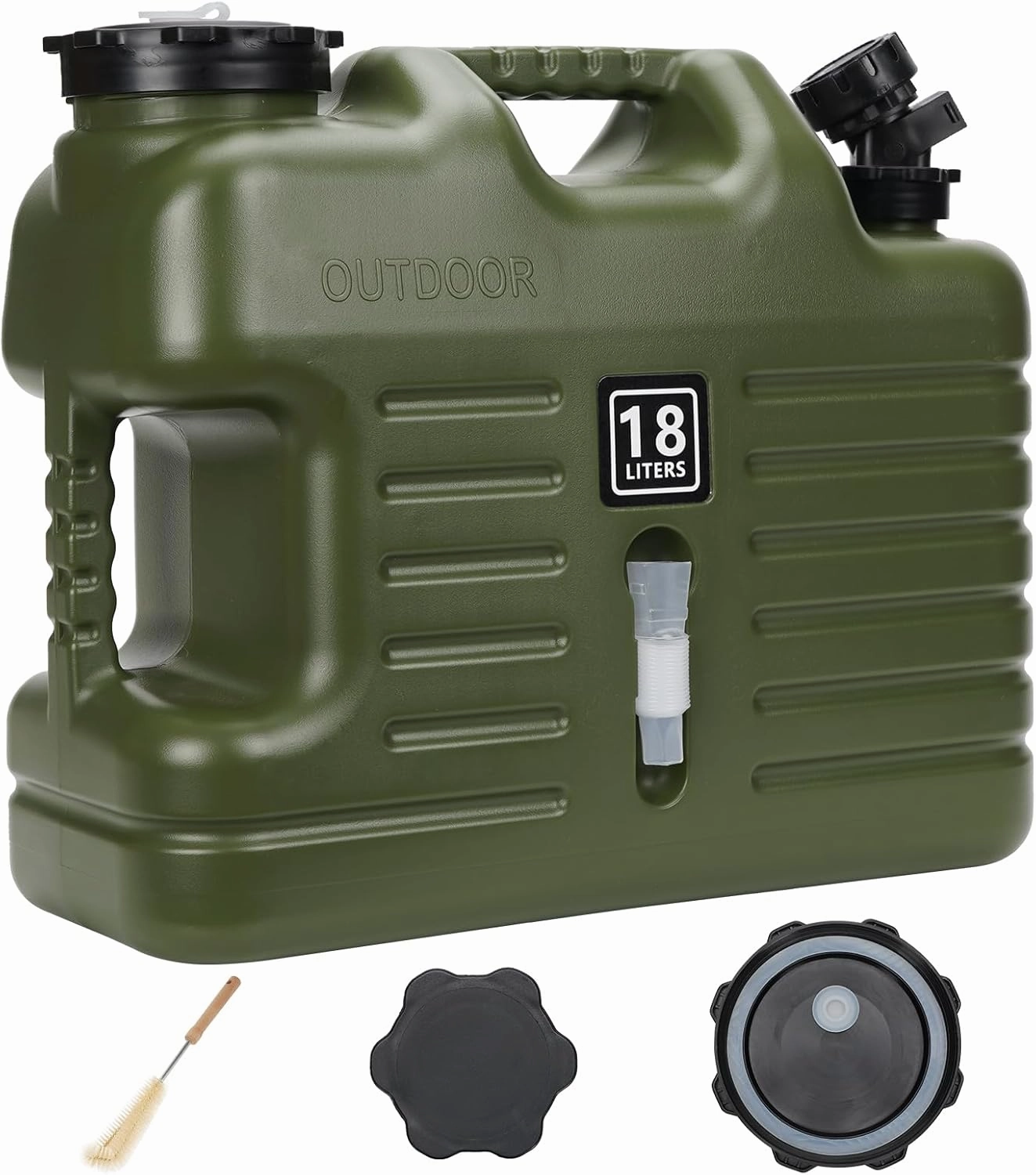 1MORE Water Container w/ Spigot-4.76 Gallon Water Jug (Truly No Leakage) Water Storage Carrier, Water Tank,BPA Free,Portable Emergency Water Storage Camping,Vehicle, Car, Hiking, Hurricane Supplies