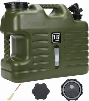1MORE Water Container w/ Spigot-4.76 Gallon Water Jug (Truly No Leakage) Water Storage Carrier, Water Tank,BPA Free,Portable Emergency Water Storage Camping,Vehicle, Car, Hiking, Hurricane Supplies