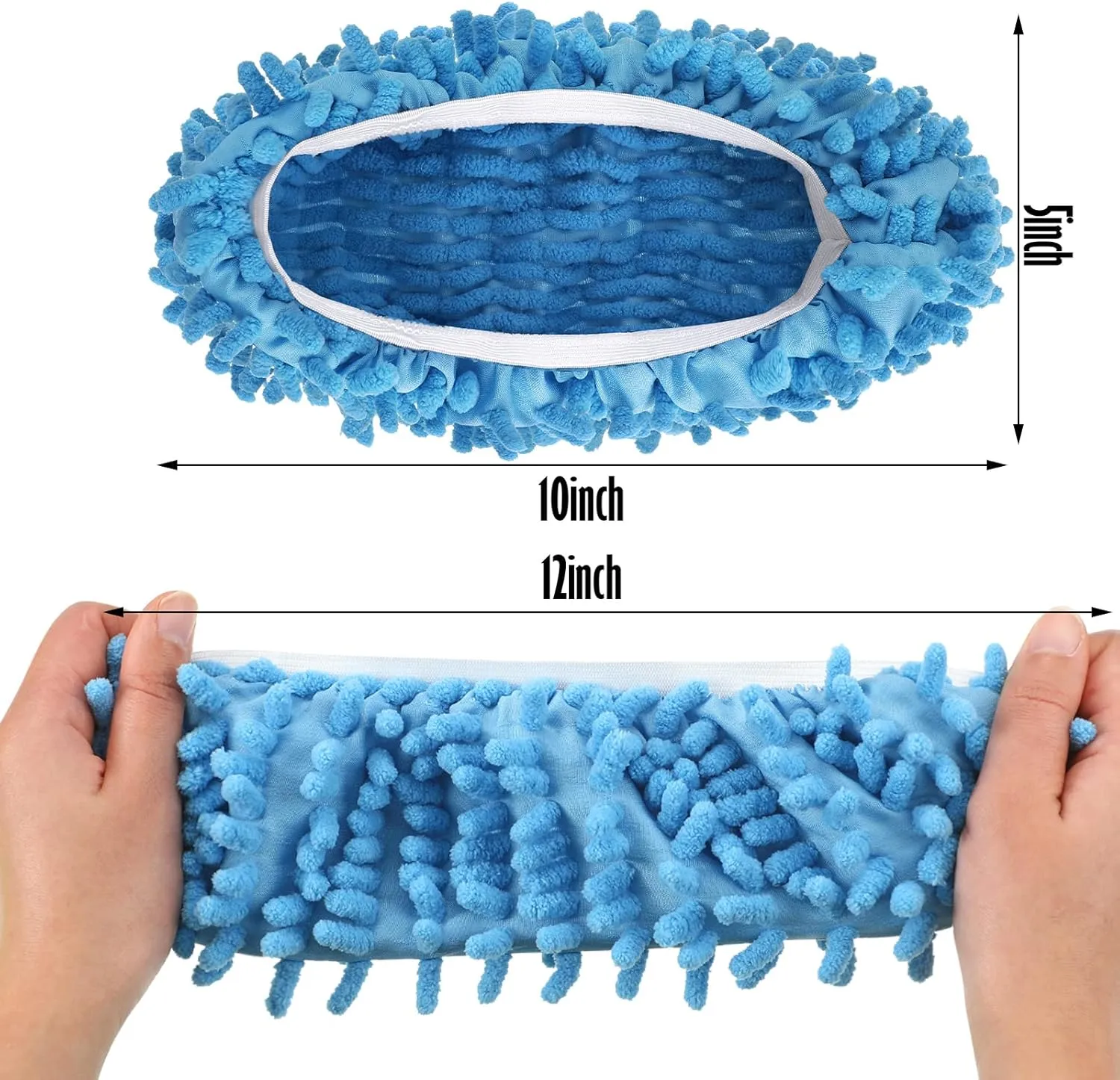 20 Pcs CHENGU Mop Slippers Shoes Cover for Floor Cleaning Microfiber Cleaning House Dust Mopping Slippers Washable Reusable Mop Socks for Women House Kitchen Office (5 Colors)