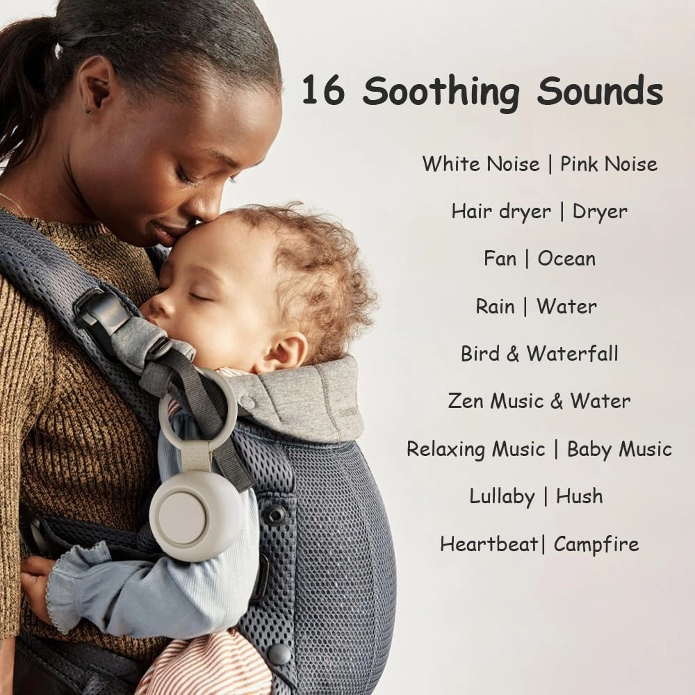 2025 Pro Upgrade | Portable Sound Machine for Baby Adult | 16 Soothing Sound | Timer | Up to 30H | Memory Function | Sleep Soother | White Noise | Shush | Home Office |Travel | Registry Gift | Putty