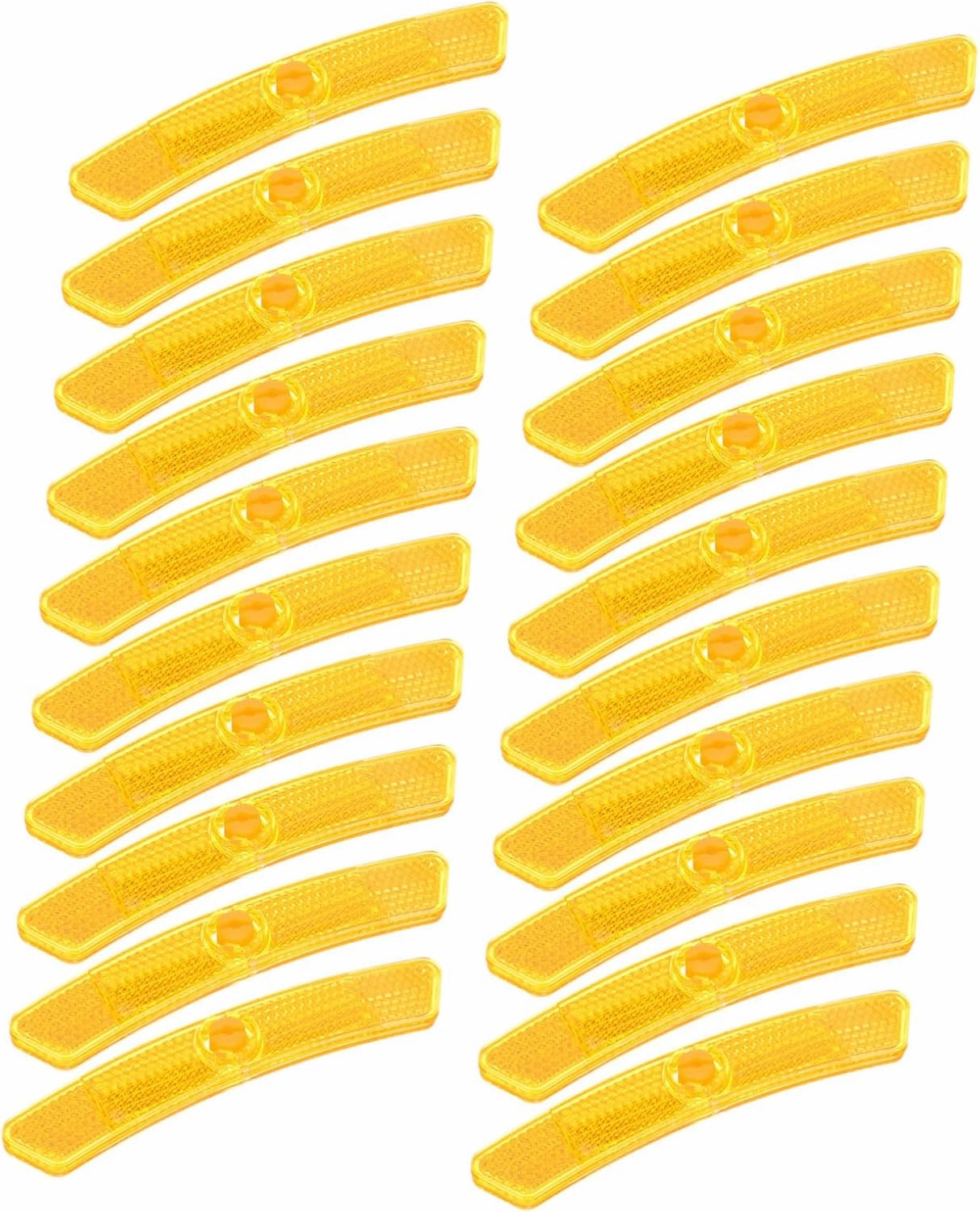 20pcs Replaceable Reflective Bike Reflectors High Visibility Safety Signs Compact Warning Markers for Night Riding Essential Bike Accessory