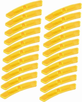 20pcs Replaceable Reflective Bike Reflectors High Visibility Safety Signs Compact Warning Markers for Night Riding Essential Bike Accessory