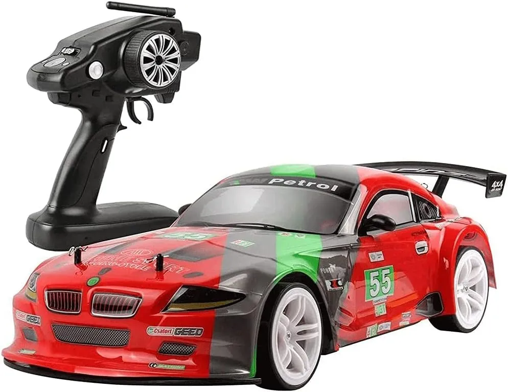 2.4G Electric RC Vehicle,1/10 Large Remote Control Car,4WD Off-Road RC Truck,Drift Racing Car,70km/h High Speed RC Buggy,RC Toy Car, with 2 Batteries