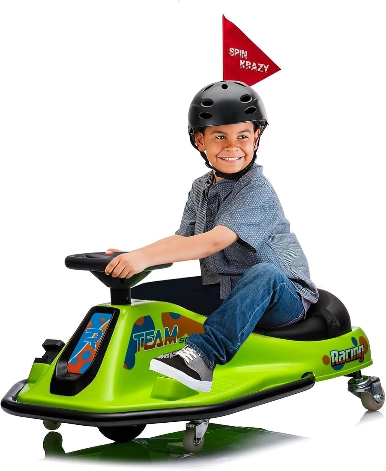24V Kids Ride On Go Kart, Electric Drift Toy Car for Children Aged 3-8, Featuring High/Low Speed Settings and Easy Drifting System, Supports Up to 176 Lbs