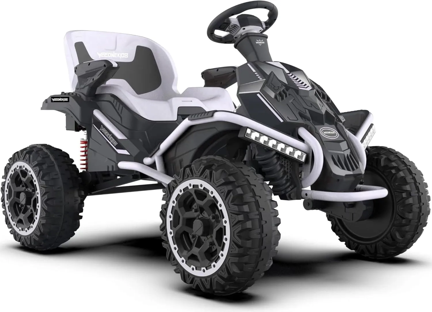 24V Ride on Toy for Big Kids, Kids' Electric Vehicles Outdoor Race Toy with 4 Strong Motors Total 300W Bluetooth Speaker and 24V 7AH Big Battery, Adjustable Seat, Electric Cars for Children 3-12