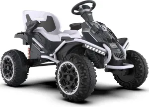 24V Ride on Toy for Big Kids, Kids' Electric Vehicles Outdoor Race Toy with 4 Strong Motors Total 300W Bluetooth Speaker and 24V 7AH Big Battery, Adjustable Seat, Electric Cars for Children 3-12