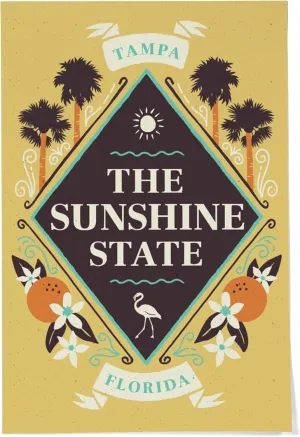 24x36 Inch Giclee Print, Tampa, Florida, State Motto Crest, State Series