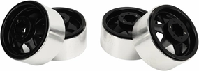 2.2 Inch RC Car Beadlock Wheels Rim, 4Pcs Metal Beadlock Wheel Rim, Offset ‑8.9mm, Hub Wheel Rims for SCX10 90046, for D90, for HSP, for Redcat, for Tamiya, HPI