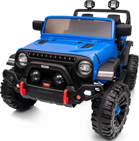 2 Seater Ride on Car for Kids, 24V 4WD Ride-on Truck Kids Electric Car w/Remote Control, 4 * 200W Motors - Blue