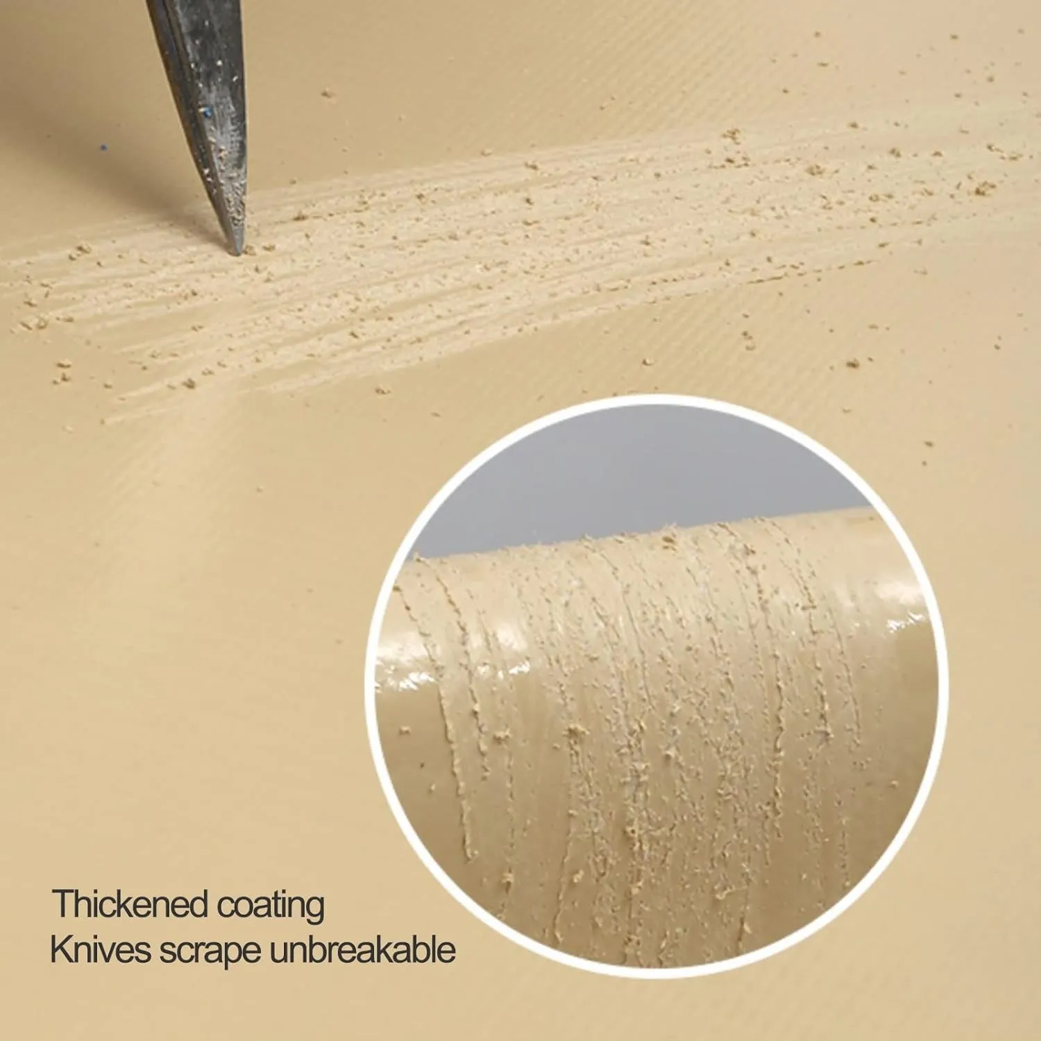 2mx2m/2mx3m/2mx4m/3mx3m Beige Heavy Duty Tarpaulin Sheet 500g/㎡ with Metal Grommets Canopy Tent for Rain Shelter, Camping, Outdoor and Pool Ground Sheet Tarps Cover(1x1m)