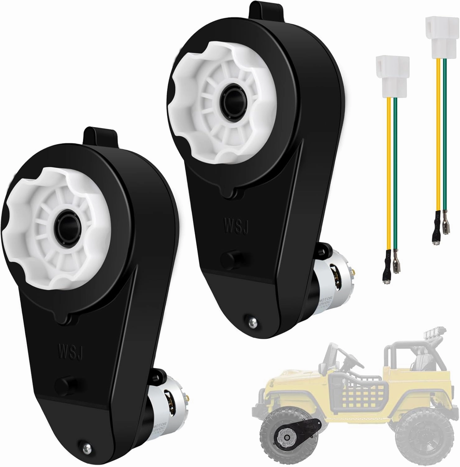 2Pcs 12V 40000RPM Gearbox with High Torque 12V DC Motor for Kids Ride on Car SUV UTV ATV Parts Electric Motor with Gear Box High Speed RS550 DC Motor Match Kid‘s Ride on Toys Accessories