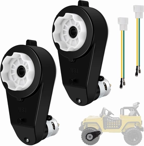 2Pcs 12V 40000RPM Gearbox with High Torque 12V DC Motor for Kids Ride on Car SUV UTV ATV Parts Electric Motor with Gear Box High Speed RS550 DC Motor Match Kid‘s Ride on Toys Accessories