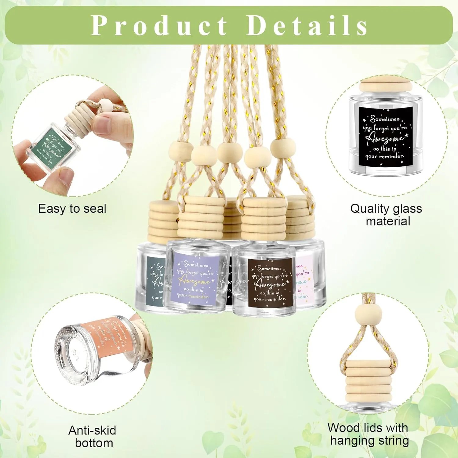 30 Pcs Inspirational Gifts Bulk Empty Car Air Freshener Diffuser Hanging Sometimes You Forget You're Awesome Appreciation Thank You Gifts for Employee Social Worker Dental Assistant Staff