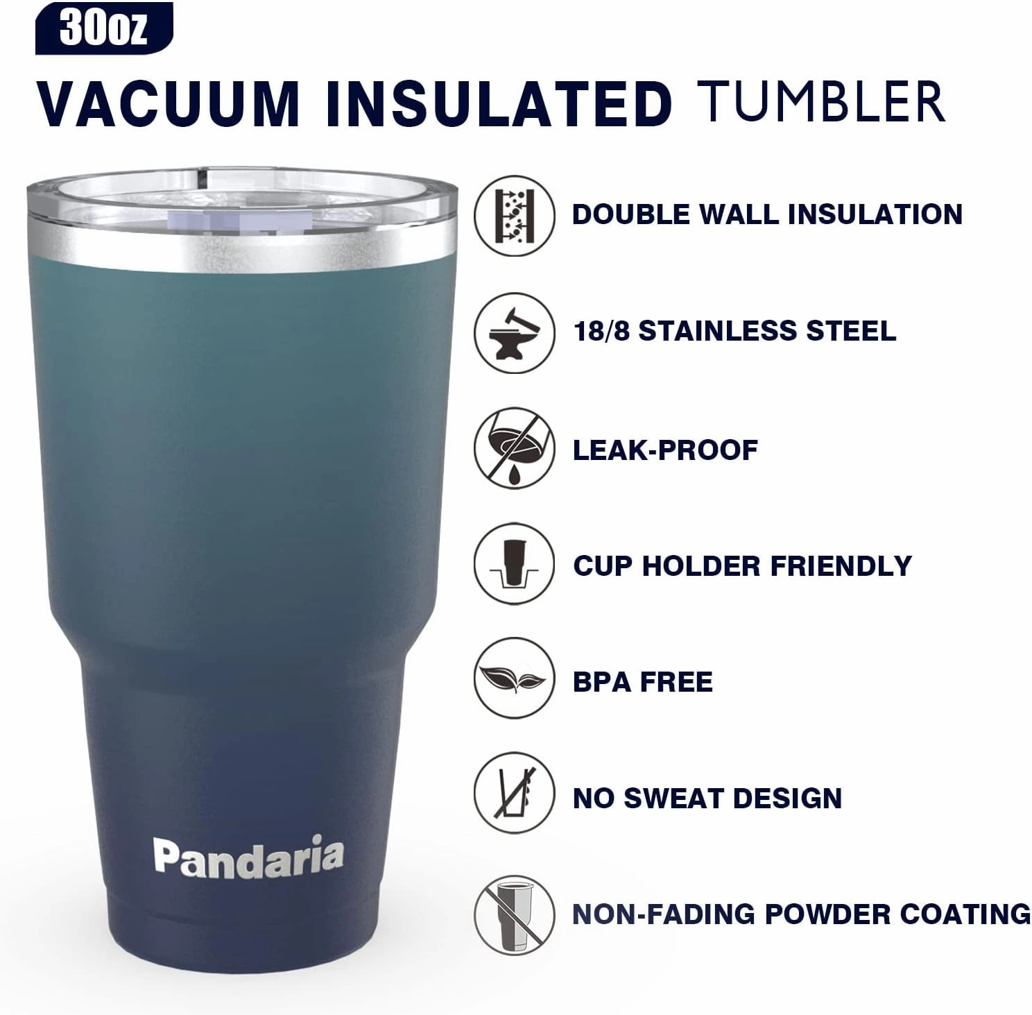 30 oz Tumbler Cup with Lids and Straws, 100% Leak-Proof, Cupholder Friendly Insulated Cup with Straw, Double Wall Powder Coated Stainless Steel Tumbler, Ideal Gift for All Occasions (Boss)