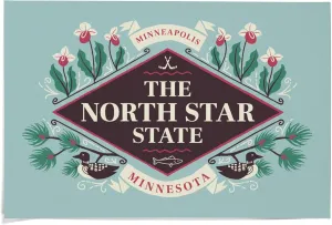 36x54 Inch Giclee Print, Minneapolis, Minnesota, State Motto Crest, State Series,