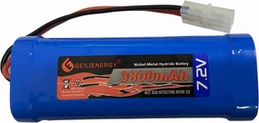 3800mAh 7.2V Ni-Mh Rechargeable Battery Pack for Rc Racing Car Boat Tank (1 Pack 7.2V 3800mAh Battery)