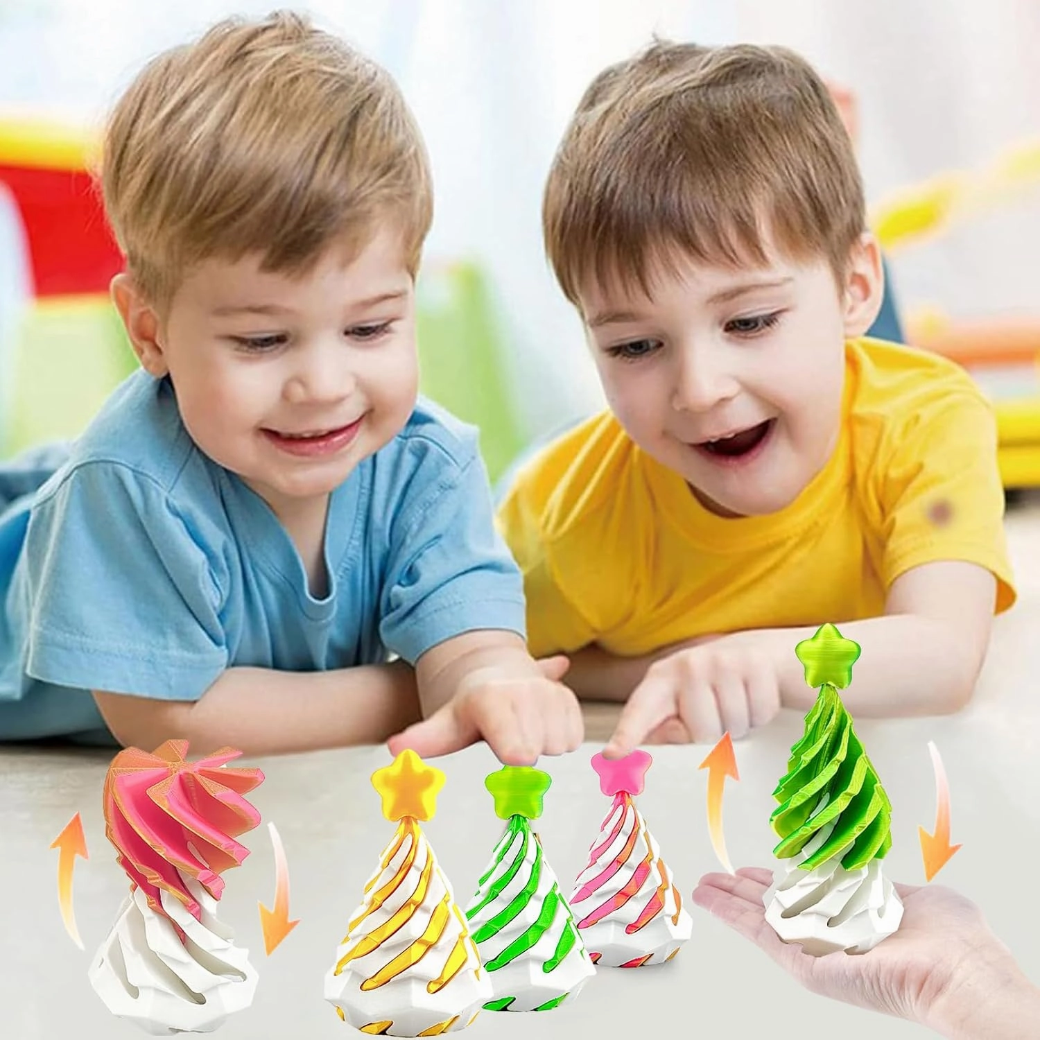 3 Packs Christmas Tree Impossible Cone, Xmas Tree 3D Printed Spiral Cone Fidget Toy Impossible, Spiral Cone Fidget Toy, Birthday Gifts Christmas Decorations for Home Office Work Anxiety Relaxing