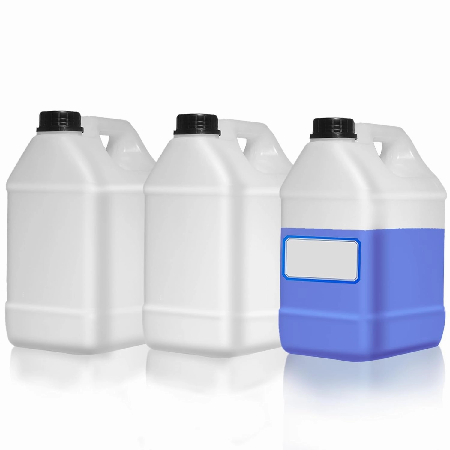 3 Pcs 1 Gallon Plastic Jug with Lids and Handles Translucent Square Liquid Storage Containers Reusable Empty Camping Water Jugs for Water Sauces Soaps Detergents Liquids Cleaning Solutions