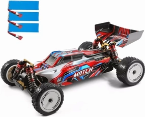 45km/h RC Racing Car, 2.4Ghz High Speed Remote Control Car, 1:10 4WD Toy Cars Buggy for Boys & Girls with 3 Rechargeable Batteries for Car, Gift for Kids