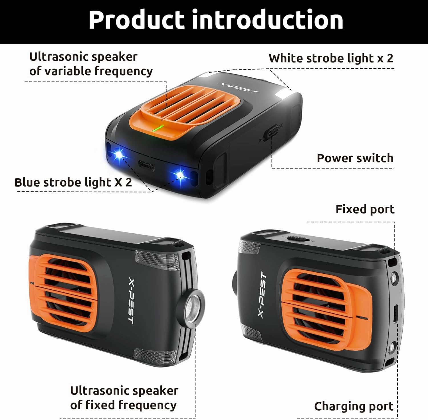 4 Packs Rodent Repellent for Car Engines, Rodent Repellent Ultrasonic Under Hood Animal Repeller Battery Powered Indoor, Mouse Repellent with Ultrasonic Wave and LED Flashlight, Rats Mice Squirrels