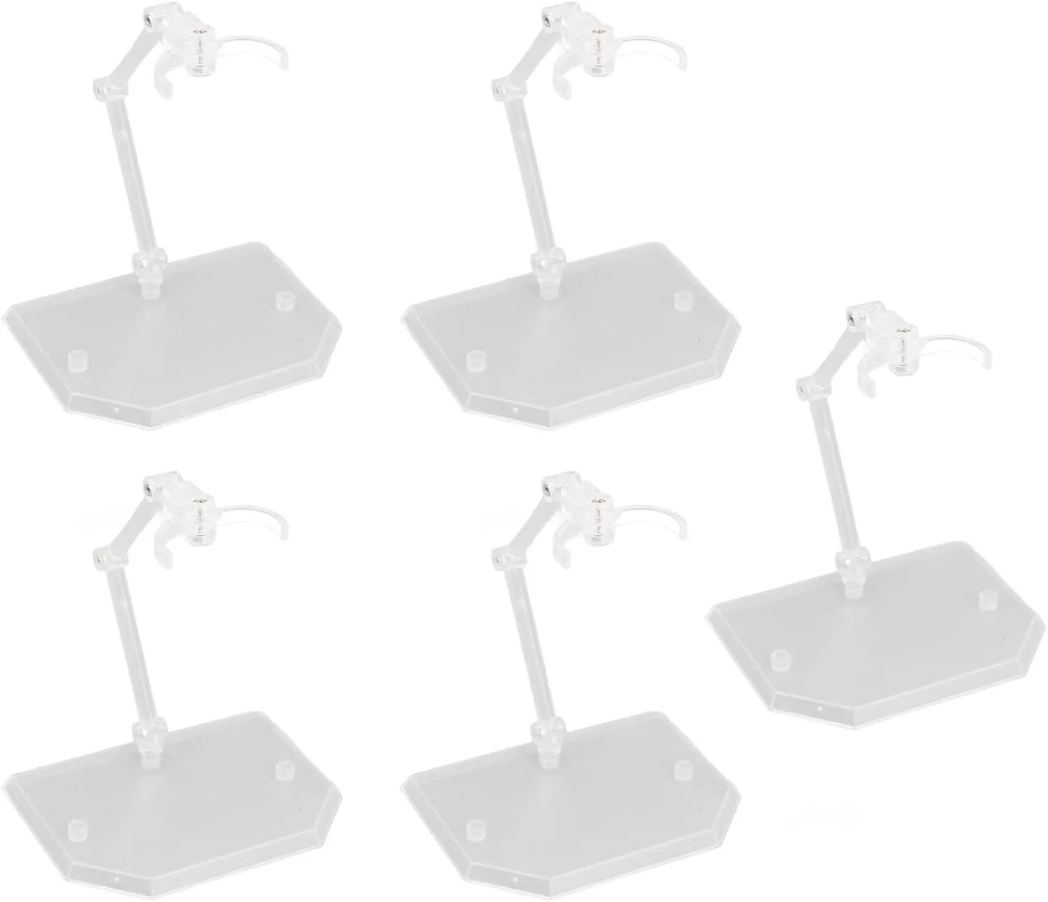 5 Packs Action Figure Stand, Figure Support Stand Set Adjustable Figure Holder Anime Figure Stand for Figure Collection Display