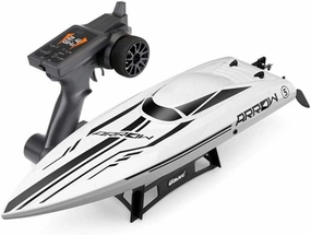 63Cm Large Brushless Electric Racing 2.4Ghz RC Boat - 35MPH Top Speed RC Speedboat Self Righting Racing Boats Water Circulation Cooling System Water Separation Induction 2 Rechargeable Battei