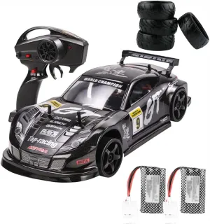 70km/h Fast Drift Remote Control Racing Car,2.4Ghz Electric Charging RC Truck,4WD Off-Road RC Vehicle with Two Batteries,Birthday Gift Toy Cars for Boys and Adults