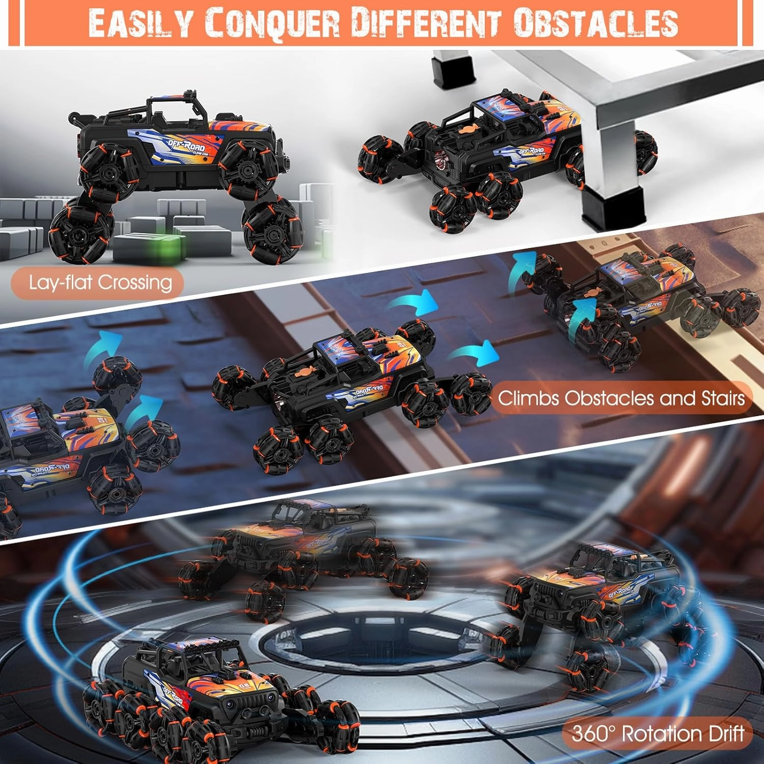 8WD Gesture Sensing Stunt Rc Cars,Toys for Ages 8-13 Remote Control Climbing Car,2.4Ghz Hand Controlled Rc Car with Spray 360 Rotation for 8 9 10 11 12 Year Old Boys Girls Christmas Birthday Gift