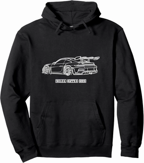 911 GT3 RS Silhouette, Meme coin, Race car Pullover Hoodie