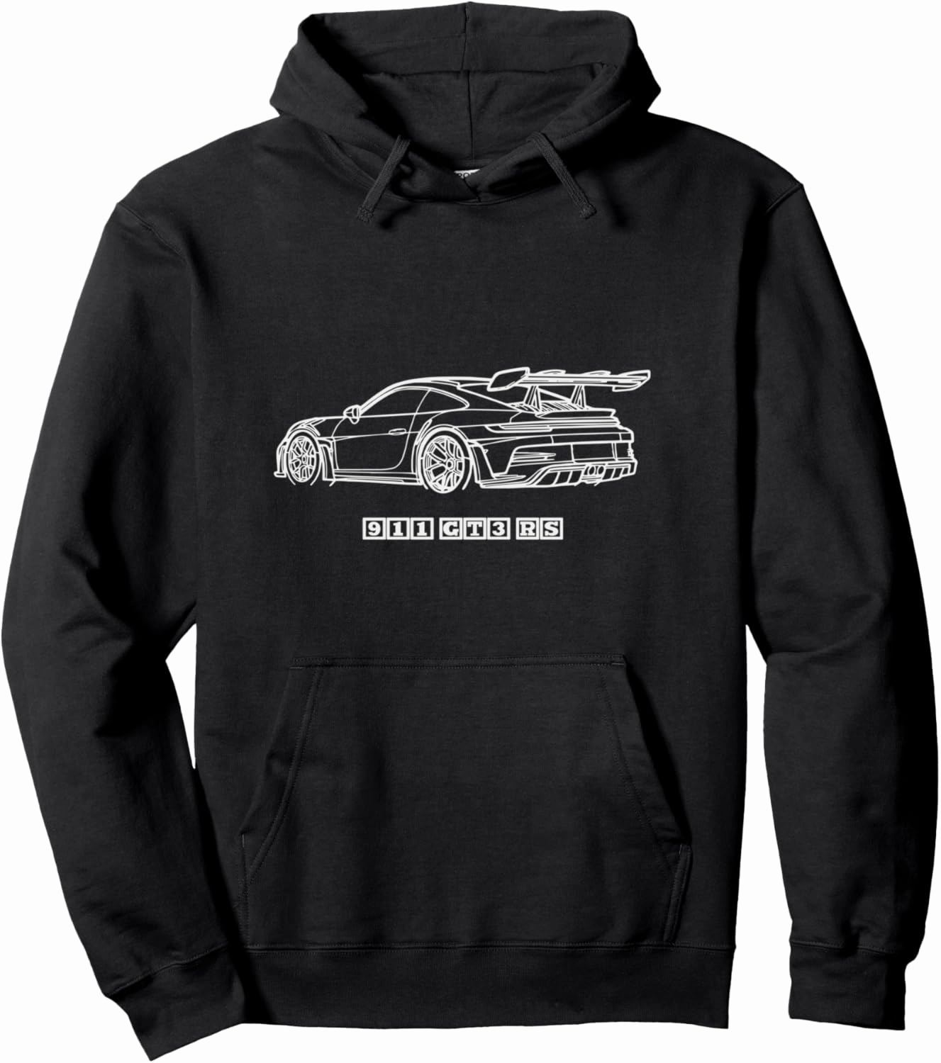911 GT3 RS Silhouette, Meme coin, Race car Pullover Hoodie