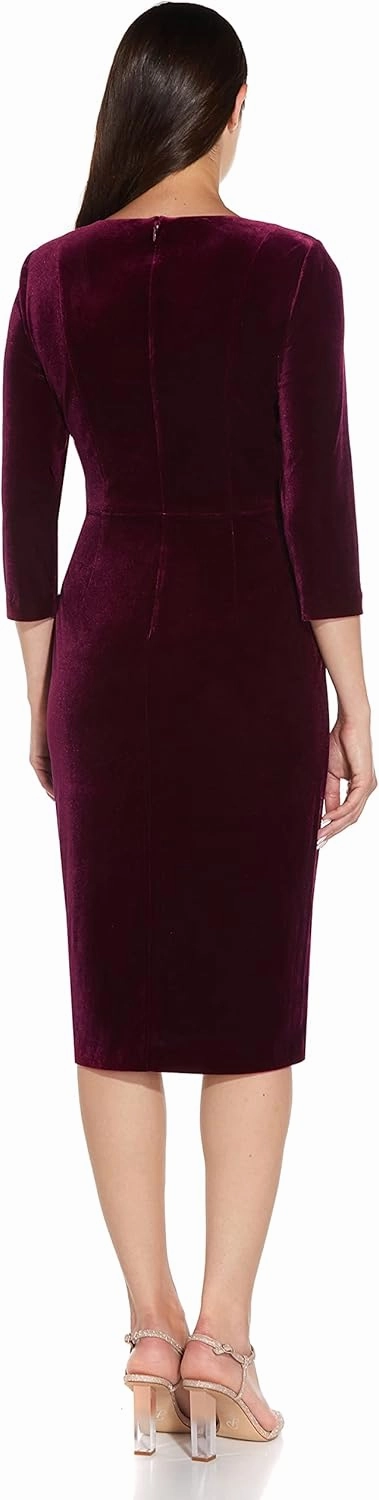 Adrianna Papell Men's Velvet Tie Front Dress