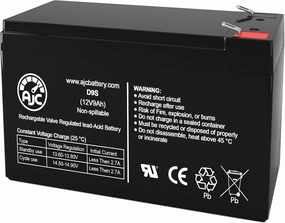 AJC Battery Compatible with Uenjoy Deluxe Model Kids Police Car 2 Seats 12V 9Ah Ride-On Toy Battery