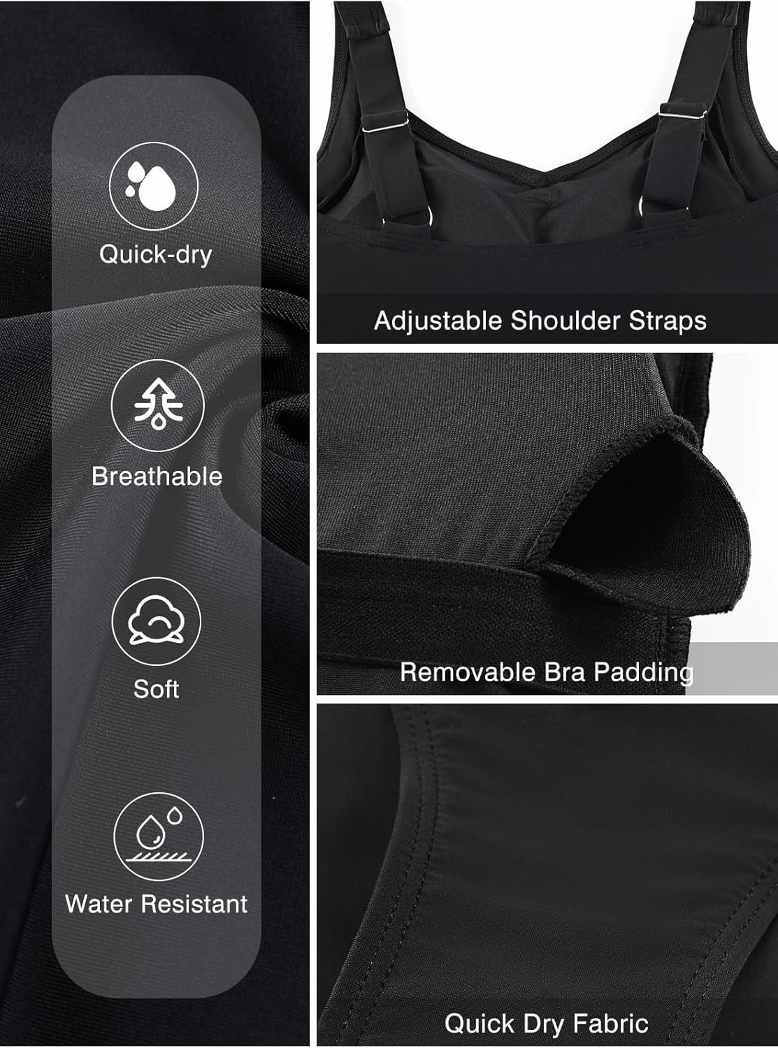 Aleumdr Womens One Piece Swimsuit Athletic Swimwear Bathing Suits Color Block Print Sport Swimsuits