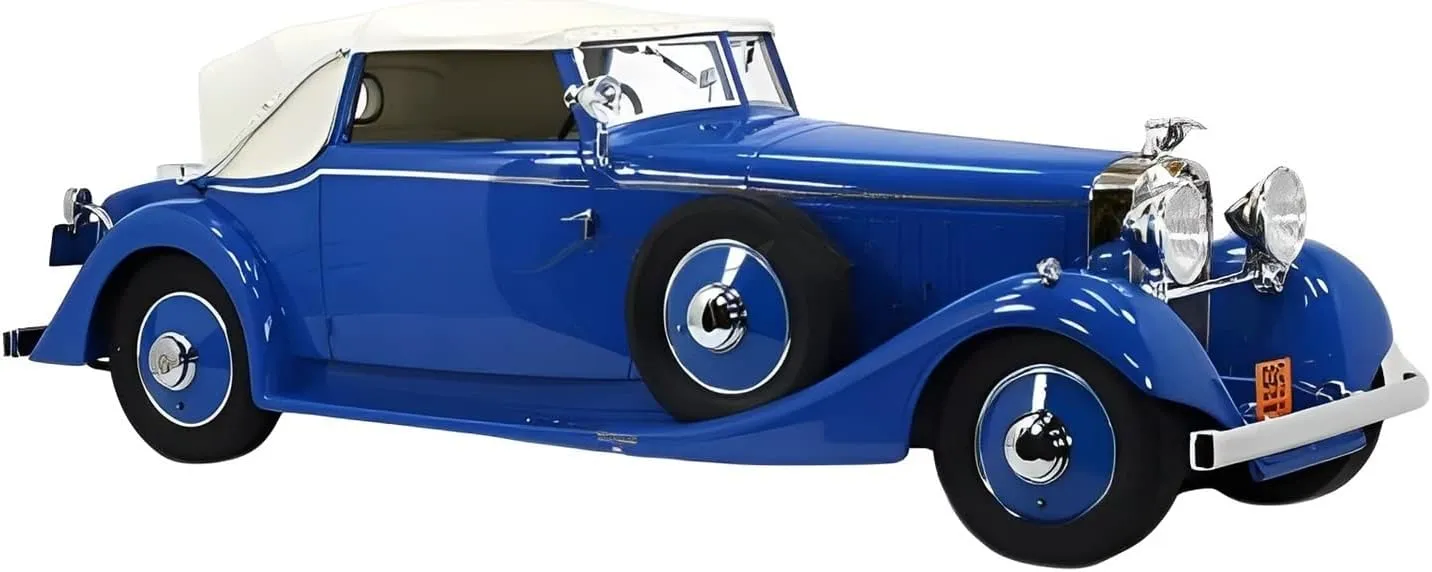 Alloy Resin Car Vehicle Model Fit for Hispano Suiza J12 V12 1934 1 18 Blue Resin Classic Car Model Collectibles Souvenir Display Festive Deluxe Gift
